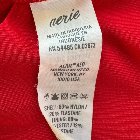 Aerie Womens Red Scoop Neck Bikini Top Wide Straps Size Large 5748-1293-350 - Picture 5 of 7